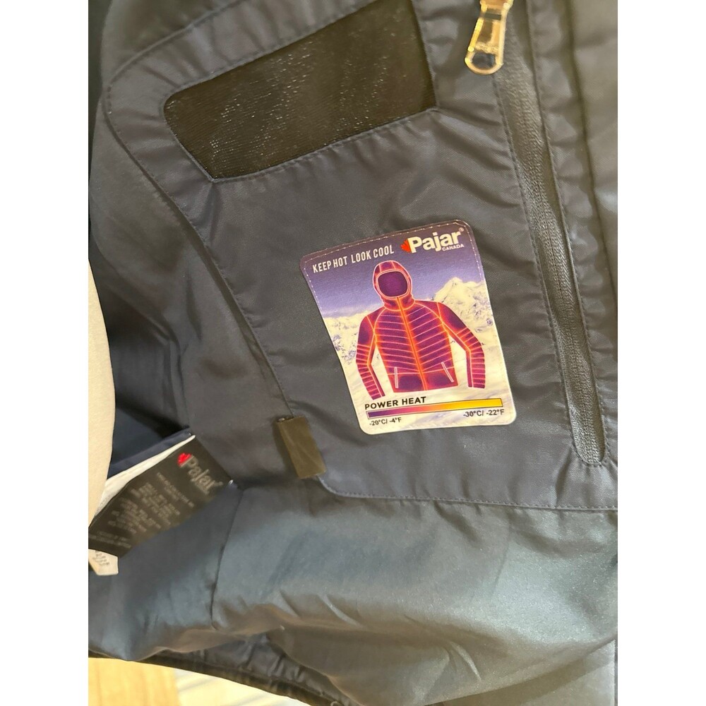 Pajar Panther Navy Blue Insulated Long Coat/Jacket Parka Size XS - Picture 9 of 13